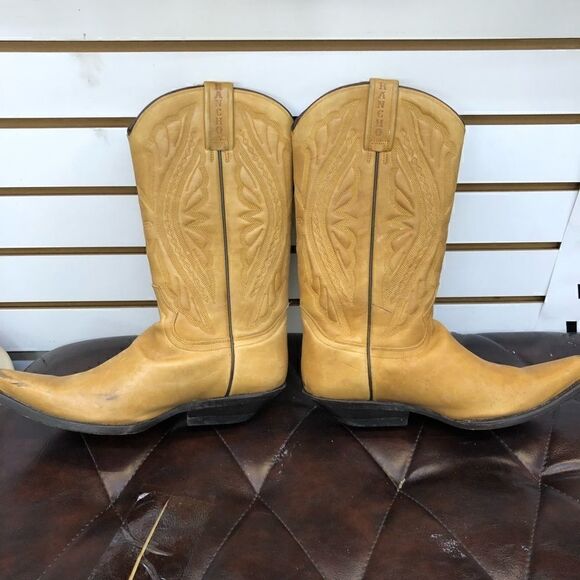 Rancho Western Boots Tan Size 7 ( 25 1/2 EE ) - Picture 6 of 10